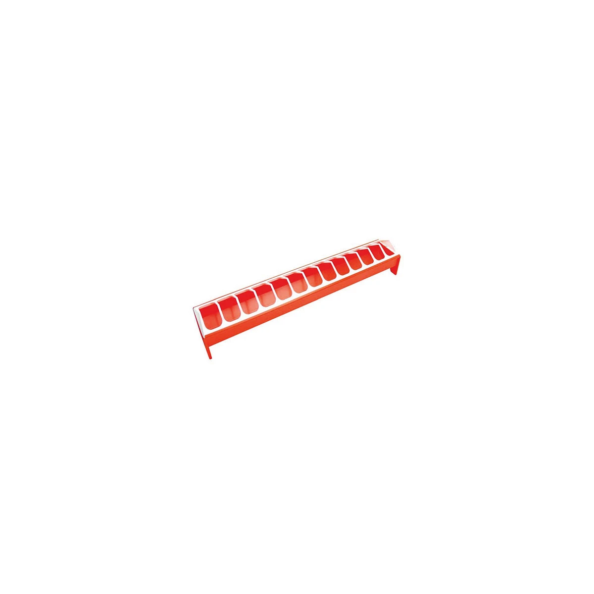Futtertrog Kunststoff 75 x 12 cm f&uuml;r Hennen, rot