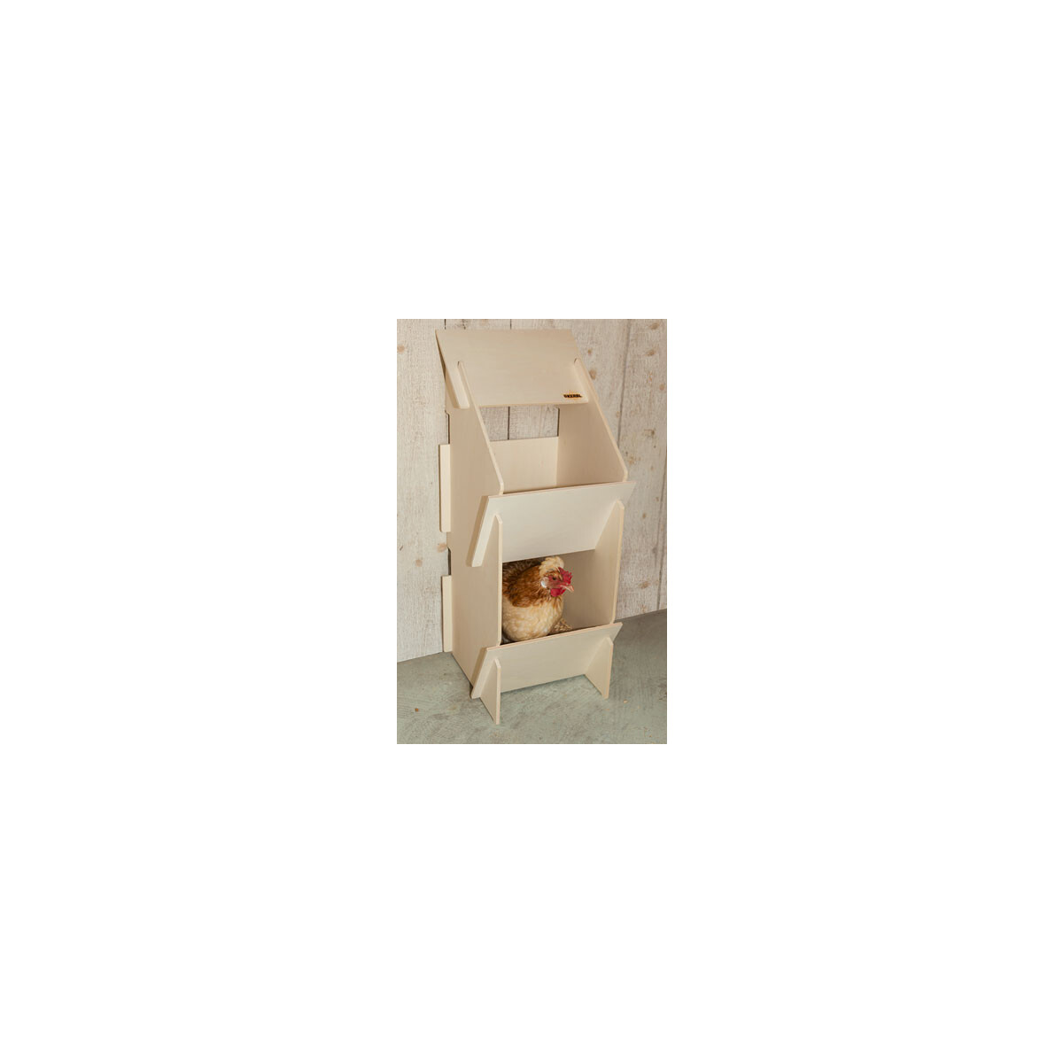 H&uuml;hner Legenest aus Holz unmontiert; 30x35x83cm