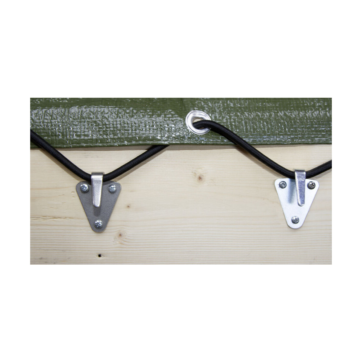 Hakenplatte Dreiloch, verzinkt 50x40mm, 2-pack