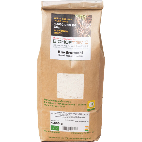 Bio-Brotmehlmischung mit Gew&uuml;rzen, 1 kg