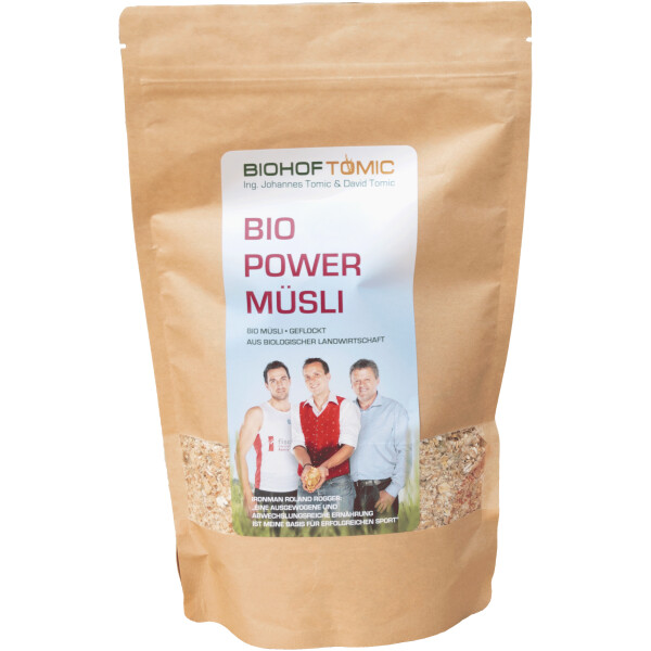 Bio-Power M&uuml;sli geflockt, 500 g