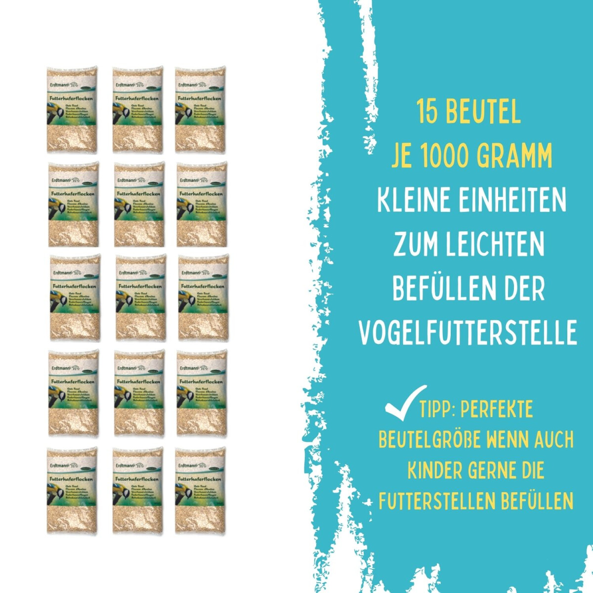 Futterhaferflocken 15 Beutel je 1000 g