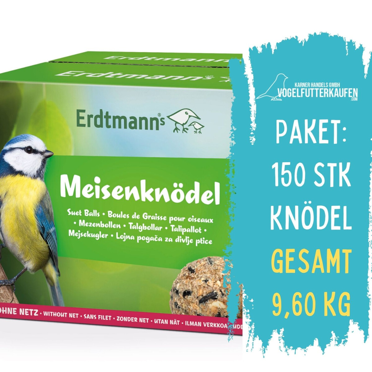 Meisenkn&ouml;del ohne Netz, 150 Stk im Karton