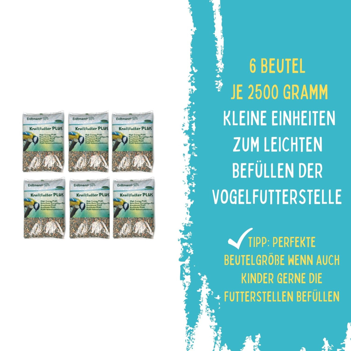 Kraftfutter PLUS, 6 Beutel je 2500