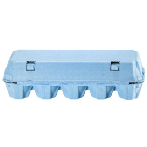 10er Eierverpackung unbedruckt blau 80 Stk im Bund