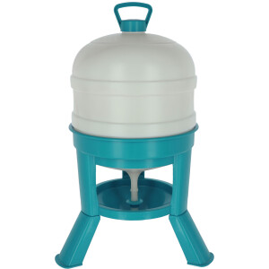 Geflügeltränke 30 l, türkis-weiß