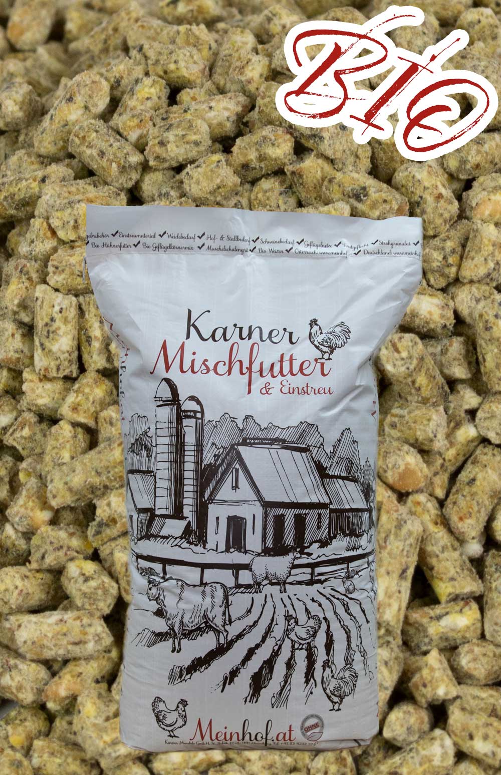Bio Legehennenfutter pelletiert, 30 kg
