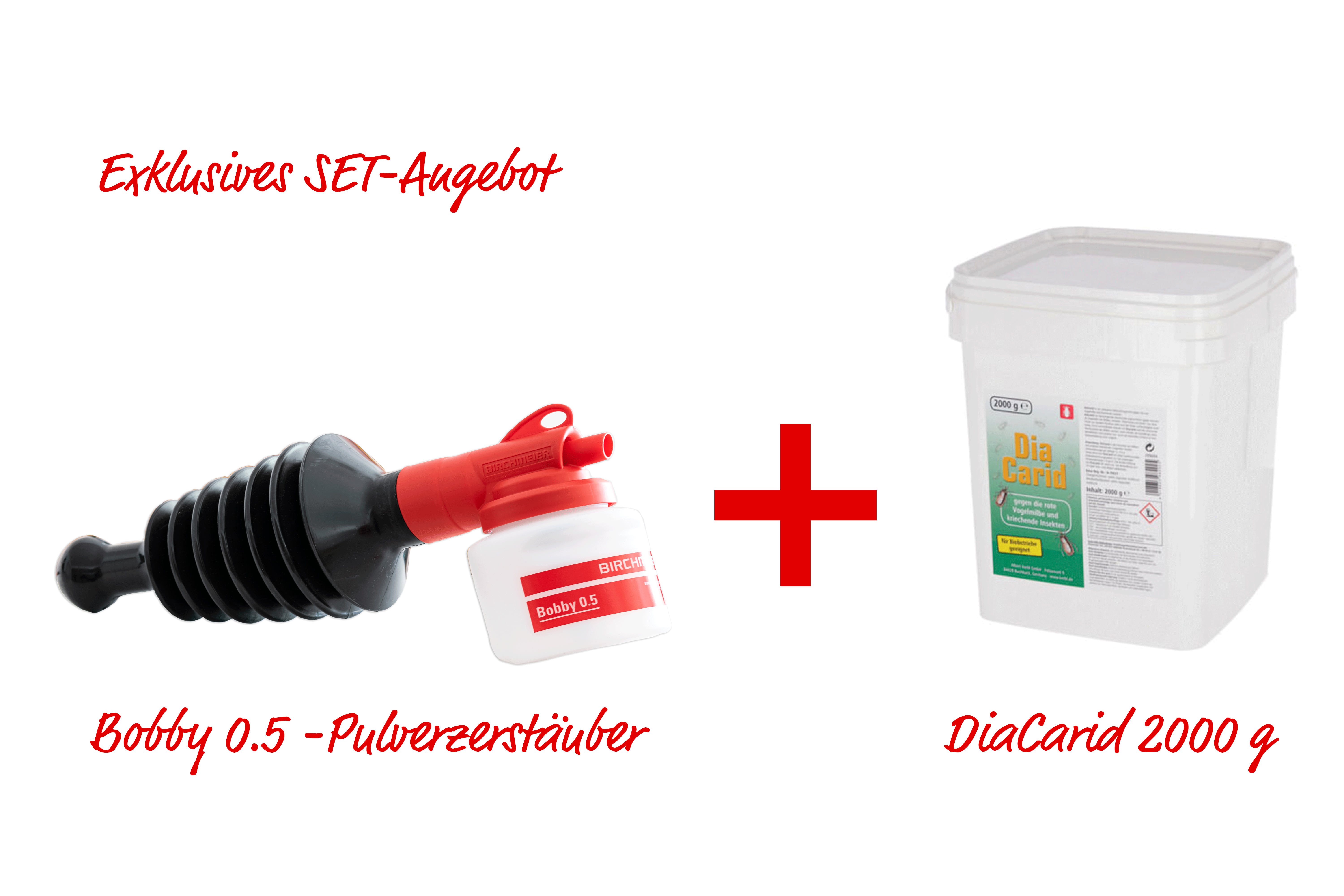 SET-Angebot: Bobby 0.5-Pulverzerstäuber und DiaCarid 2000 g